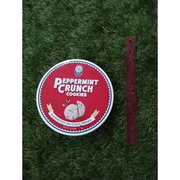 Peppermint Crunch Cookies Vintage Collectible Original Tin - Empty - Picture 4 of 5